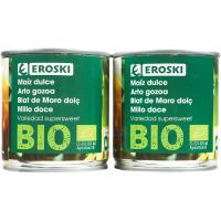Maíz EROSKI BIO, pack 2x140 g