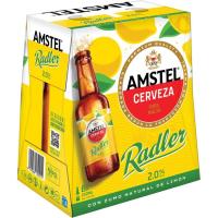 Cerveza AMSTEL Radler, pack botellín 6x25 cl