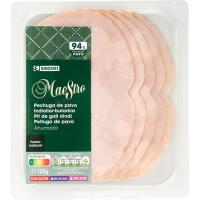 Pechuga de pavo cocida-ahumada EROSKI MAESTRO, bandeja 125 g Pechuga de pavo cocida-ahumada EROSKI MAESTRO, bandeja 125 g