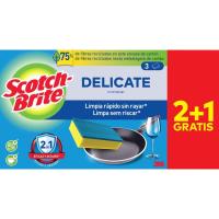 Estropajo azul no raya SCOTCH-BRITE, pack 3 uds