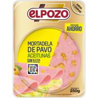 Mortadela de pavo con aceitunas ELPOZO, bandeja 225 g
