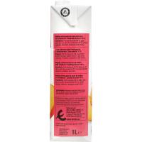 Bebida de melocotón y uva EROSKI, brik 1 litro
