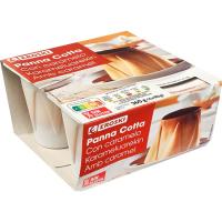 Pannacotta caramelo EROSKI, pack 4x90 g