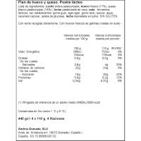 Flan de huevo y queso DHUL, pack 4x110 g