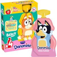 Yogur para llevar sabor fresa-platano DANONINO, pack 4x70 g