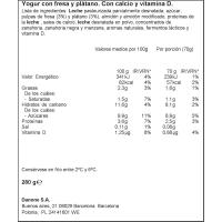 Yogur para llevar sabor fresa-platano DANONINO, pack 4x70 g