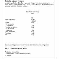SARASA tipula gorriak ozpinetan, potoa 500 g