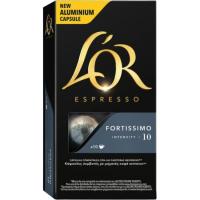 Café Fortissimo compatible Nespresso L'OR, caja 10 uds