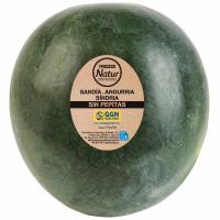 Sandía negra sin pepitas EROSKI NATUR, pieza al peso aprox. 5.5 kg