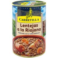 Lentejas a la riojana CARRETILLA, lata 430 g