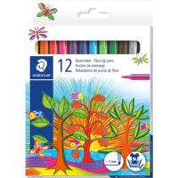 Rotuladores de colores, punta 1 mm, fácil de lavar STAEDTLER, caja 12 uds