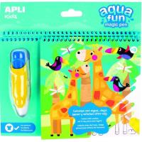 Bloc de colorear con pincel de agua jungla Aqua Fun APLI