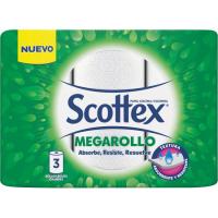 Papel de cocina SCOTTEX Megarollo, paquete 3 rollos