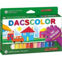 Lápices de cera de colores, Dacscolor ALPINO, caja 12 uds