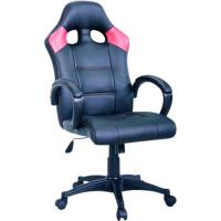 Silla gaming giratoria Game Back, símil piel negro y rojo, regulable, 115-123x70cm