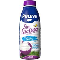 Leche entera sin lactosa PULEVA M. ligeras, botella 1 litro