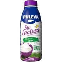 Leche semi sin lactosa PULEVA M. ligeras, botella 1 litro