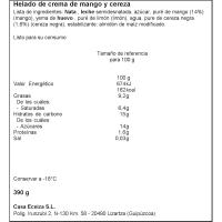 Helado de crema de mango-cereza negra CASA ECEIZA, tarrina 390 g
