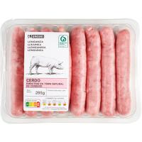 Longaniza de cerdo con tripa natural EROSKI, bandeja 285 g