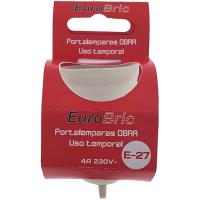 Portalámparas E27 máx 40W blanco EUROBRIC, 1 ud