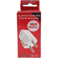 Clavija macho Schuko  16A blanca EUROBRIC, 1 ud