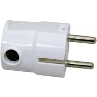 Clavija macho Schuko lateral 16A blanca EUROBRIC, 1 ud