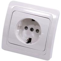 Base enchufe Schuko 16A blanca EUROBRIC, 1 ud