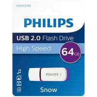 Pendrive blanco purpura USB 2.0 de 64 GB Snow Purple PHILIPS