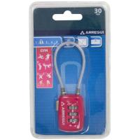 Candado Gym rosa, combinación 3 discos, arco flexible ARREGUI, 30 mm