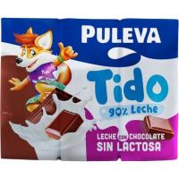 Batido de cacao sin lactosa PULEVA, pack 6x200 ml