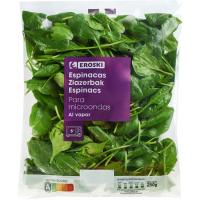 Espinaca micro EROSKI, bolsa 250 g