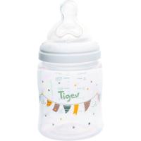 Biberon multiflow con tetina de silicona y cuello ancho 0 a 6 meses TIGEX, 150ml Biberon multiflow con tetina de silicona y cuello ancho 0 a 6 meses TIGEX, 150ml
