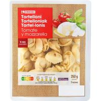 Tortellini con tomate-mozzarella EROSKI, bandeja 250 g Tortellini con tomate-mozzarella EROSKI, bandeja 250 g
