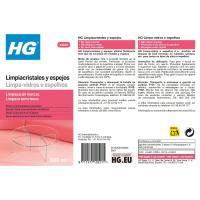 Limpiador de cristales-espejos HG, pistola 500 ml