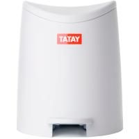 Cubo con pedal de polipropileno blanco TATAY, 3l