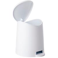 Cubo con pedal de polipropileno blanco TATAY, 3l