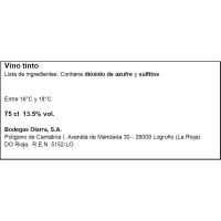 Vino Tinto Reserva Rioja OTOÑAL, botella 75 cl