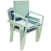Silla Mallorca de aluminio y textiline, 61x60x90,5 cm, 1 ud
