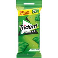 Chicle de hierbabuena TRIDENT SENSES, pack 3x23 g