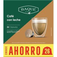 Café con leche comp. Dolce Gusto BAQUÉ, caja 26 uds