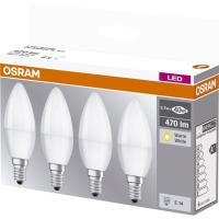Bombilla Led vela E14 5,5W luz cálida (2700k)OSRAM, 4 uds
