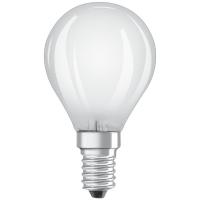 Bombilla Led E14 esférica 4W 4000k de luz neutra OSRAM, caja 1 ud