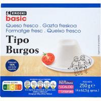 Queso fresco EROSKI basic, pack 4x62,5 g