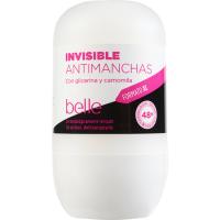 Desodorante invisible antimanchas BELLE, roll on 75 ml