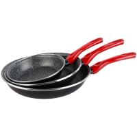 Sartén de acero esmaltado Niger, apto para todo tipo de cocinas MAGEFESA, set Ø18-20-24cm, 3uds