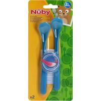 Cuchara termosensible, edad +3 meses, 3 colores ¿Cuál te llegará? NUBY, pack 2 uds