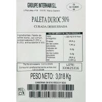 Paleta curada Duroc BASURDE, al corte, compra mínima 100 g