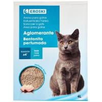 Bentonita perfumada EROSKI, caja 4 litros