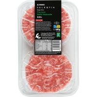 Hamburguesa ternera MAXI E. LABEL SELEQTIA, 2 uds, bandeja 480 g