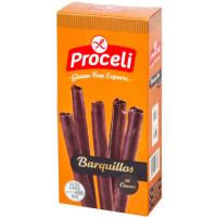Barquillos al cacao sin gluten PROCELI, caja 80 g